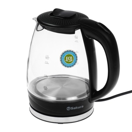 Electric kettle Sakura SA-2717BK, glass, 1.7 l, 2200 watts, black-1