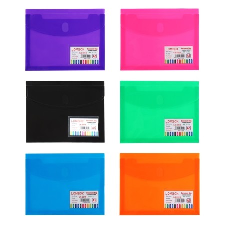 Folder-convert on Velcro A5, 180 MKR, with extension, pocket for business cards, mix
