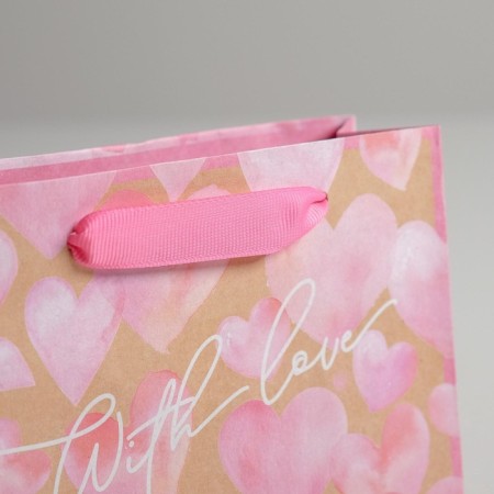 Package Gift Craft Horizontal, Packaging, “With Love”, S 15 x 12 x 5.5 cm-3