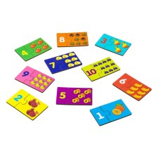 Set of puzzles “Learn to count”, 10 cards, 20 details
