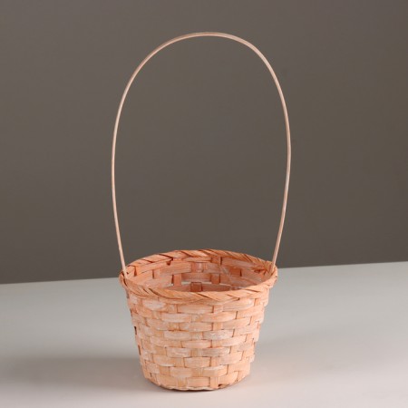Wicker basket, d13x9xh330cm, peach, bamboo