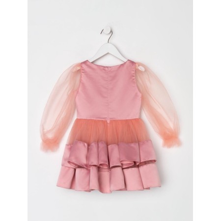 Платье нарядное детское KAFTAN, рост 86-92 см (28), персиковый-13
