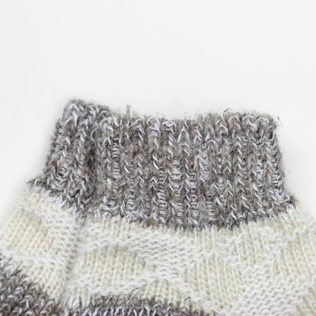 Nosk children's woolen shortened, white/gray color, size 14-16-2