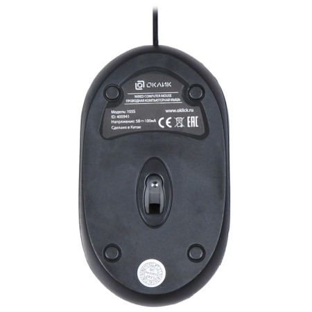 Mouse oller 105s black optical (800DPI) USB for a laptop (3but)-1