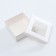 The box is folding, the lid is, with the window, white, 12 x 12 x 5 cm