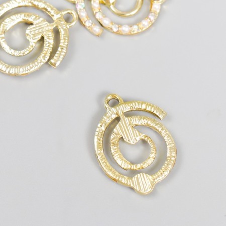Decor for creativity metal, rhinestones "Infinity" gold 2.2x1.6 cm-1