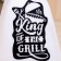 Bath cap with applique "King", black
