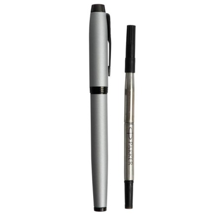 Parker Im Achromatic Grey BT Handle-Roller Handle BT Corps made of stainless steel, gray matte, black ink-1