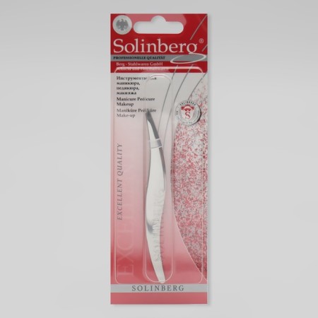 Pinzet begged, 9 cm, on a blister, silver color, 118 s/s-2