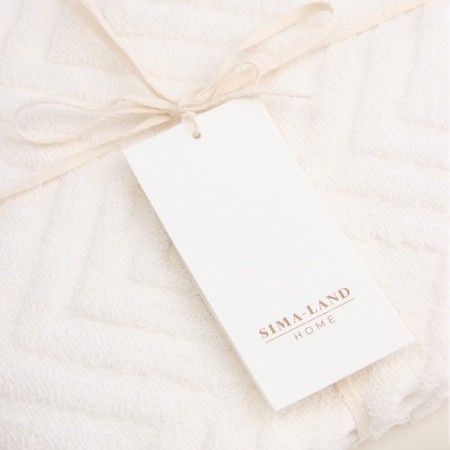 Trure -colored towel SL Home: Geometry "Blanc de Blanc" 50x90 cm, 83% cotton, 17% linen, 500 g/m2-8