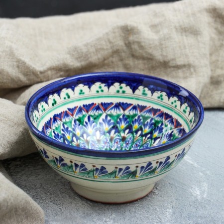 Rishtan ceramics "Patterns" 15 cm, small, mix