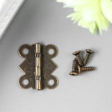 Loop for casket metal curly bronze set 6 pcs 1.5x2.1 cm