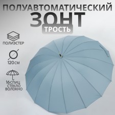 Umbrella - a semiautomatic “pastel” cane, 16 knitting needles, r = 52 cm, blue color