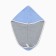 Cup for drying the hair Ethel, col. blue/gray, 25*60 cm, 100% p/e