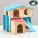 Home for rodents with a slide, wood 17.2 x 15.8 x 16.2 cm