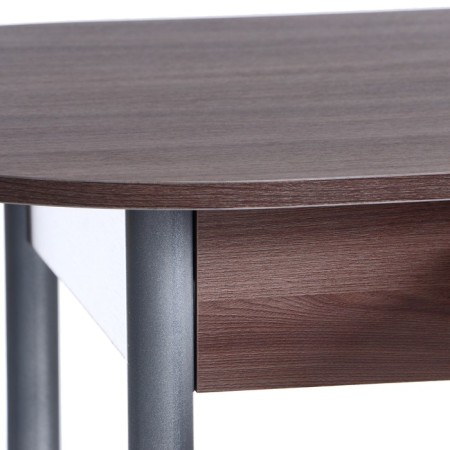 Oval table with an economy drawer 1100x600x750 Metaliki gray/ash shimo dark-3