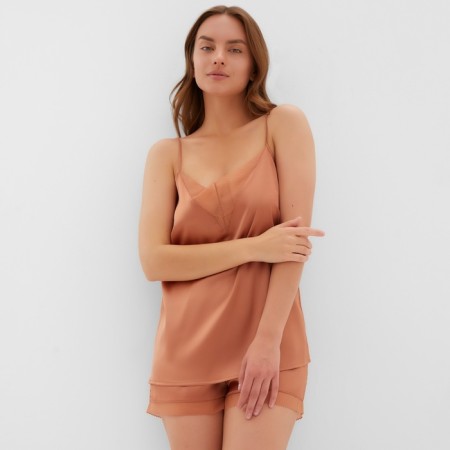 Female pajamas (T -shirt and shorts) Kaftan Terracotta p. 48-50-6