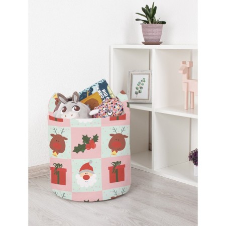 Basket for toys "Santa Claus in a square, size 35x35 cm