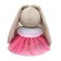 Soft toy "Bunny Mi", in a skirt and a collar with strawberries, 18 cm