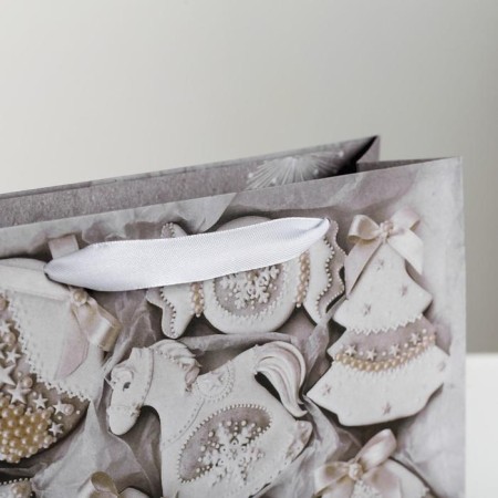 Horizontal craft package “With New Happiness!”, 23 x 18 x 8 cm, New Year-2