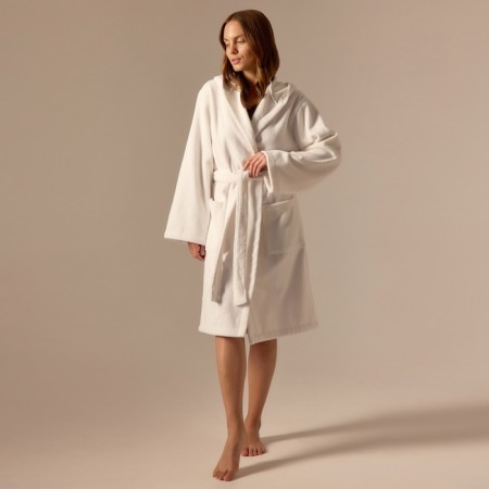 Terry robe with a hood Women's SL Home: Basic "Blanc de Blanc", district XL, 100% HL, 420 g/m2-2