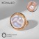 Ring "mother -in -law" circle, white color in gold, dimensionless
