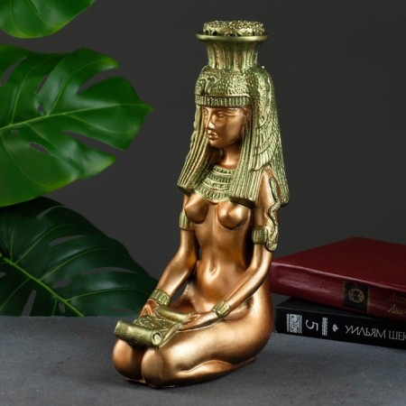 Figure "Cleopatra" copper with gold, 31x20x12cm-3