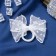 Hair elastic band "Schoolgirl" Bant Transparent in peas, 10 cm, white