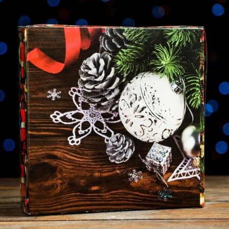 Box for cookies "Magic Night", 15 x 15 x 3 cm-1