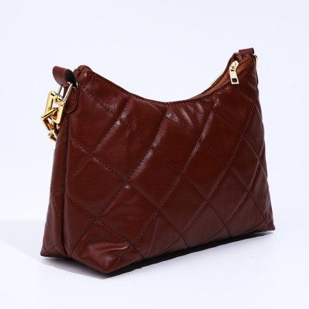 Cross-Bodi Bag on a zipper, brown color-1