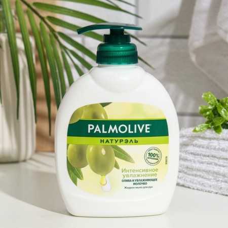 Liquid soap Palmolive Poturel "Intensively Moisturization", with olive extracts and moisturizing milk, 300 ml
