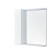 Aquaton mirror cabinet "Rene 80", white, walnut color
