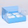 Confectionery folding box for 4 cupcakes 16 x 16 x 10, blue