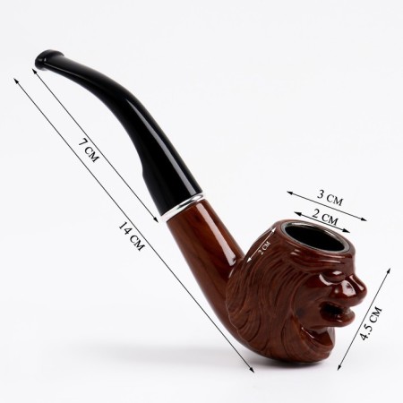 Tobacco smoking pipe "Commander", classic, L-14 cm, d-2 cm