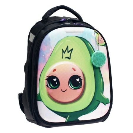 School frame backpack, 38 x 30 x 16 cm, 3D-risun, calligrata t "avocado"-6