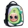 School frame backpack, 38 x 30 x 16 cm, 3D-risun, calligrata t "avocado"