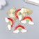 Decor for creativity metal, enamel "Rainbow in the clouds" 1.3x1.8 cm