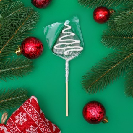 Caramel Lollice "Christmas tree" with painting, 25 g-1