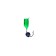 Mormyshka column with faceted ball "chameleon" (green), weight 1.1 g, size 3