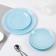 Dining Service "Lace", 7 items: D = 30 cm - 1 pc, d = 20 cm - 6 pcs, the color of the blue