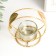 Summary metal, glass per 1 candle "Fogger" d-4 cm gold 7.5x10x11 cm