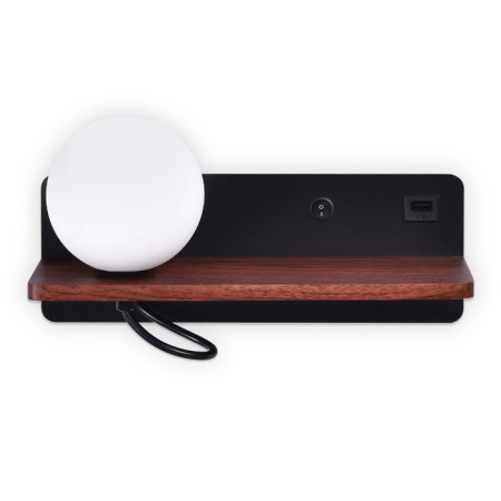 Wall lamp with a switch, USB port and Ambrella Light, Wall, FW521, G9, 4200K, Black Black, Dark Tree-4