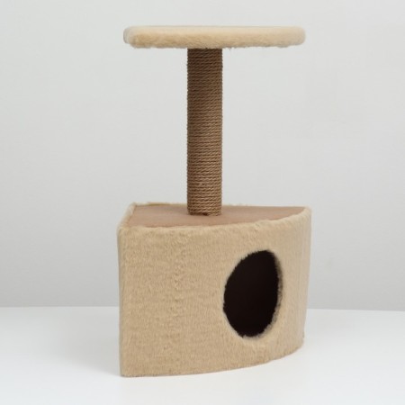 Animal house corner, jute, 35 x 35 x 64 cm, beige-2