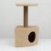 Animal house corner, jute, 35 x 35 x 64 cm, beige