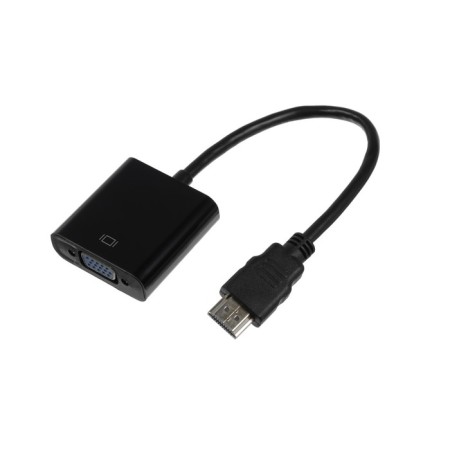 Adapter Luazon PL-001, HDMI-VGA, wire 0.2 m, black