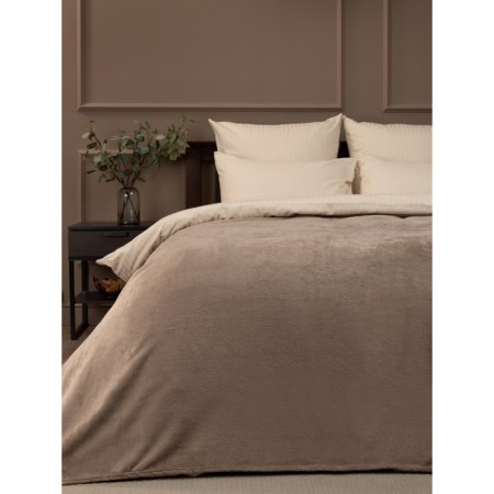 Texrepublic blanket, size 180x200 cm, brown color