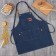 Apron Ethel with pockets Blue color, 75*68 cm p/e 50%, HL 50%