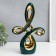 Souvenir Ceramics "Abstraction. Communication" Dark green with gold 30x20 cm