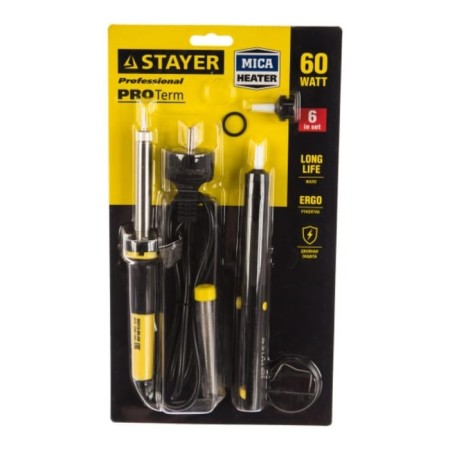 Soldress with a set for soldering Stayer Profi, 60 watts, 220 B-3