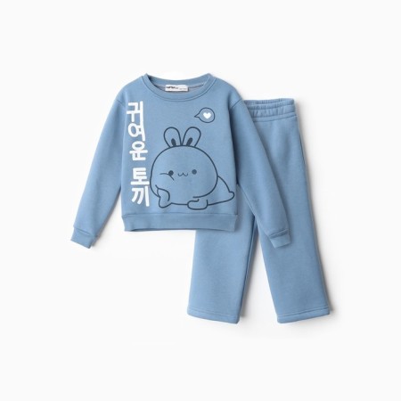 Children's costume with the basis (sweatshirt, trousers) KAFTAN Rabbit R.34 (122-128), blue-4